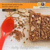 Almond & Cinnamon Flapjack Heart healthy snack which contains insoluble fibre that has cancer fighting properties as it reduces the toxins in the body